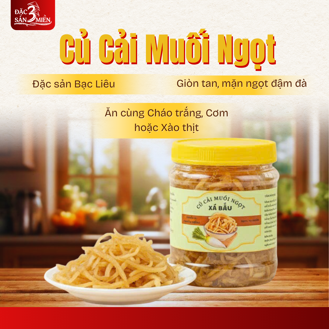 Củ Cải Muối Ngọt Đặc Sản Miền Nam