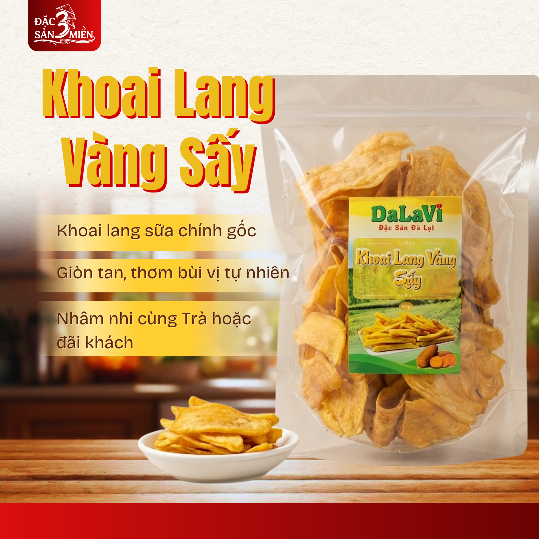 Khoai Lang Vàng Sấy Lát Đặc Sản Miền Nam
